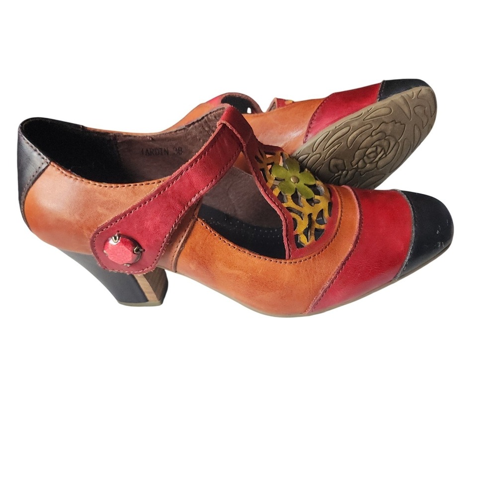 L'ARTISTE Spring Step Jardin Mary Jane Pumps EU 38 / US 7.5–8 Leather Shoes $149 - Picture 3 of 11